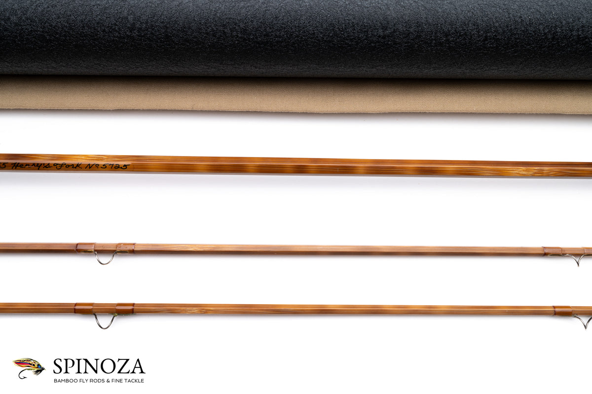 Thomas and Thomas Henry's Fork Bamboo Fly Rod 8'6" 2/2 #5 - rod sections with wrapping detail