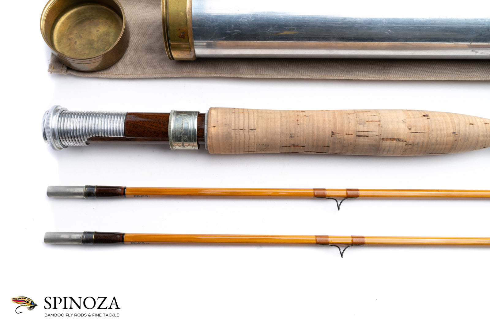 Thomas and Thomas Paradigm Bamboo Fly Rod 8' 2/2 #6 - grip and reel seat close-up