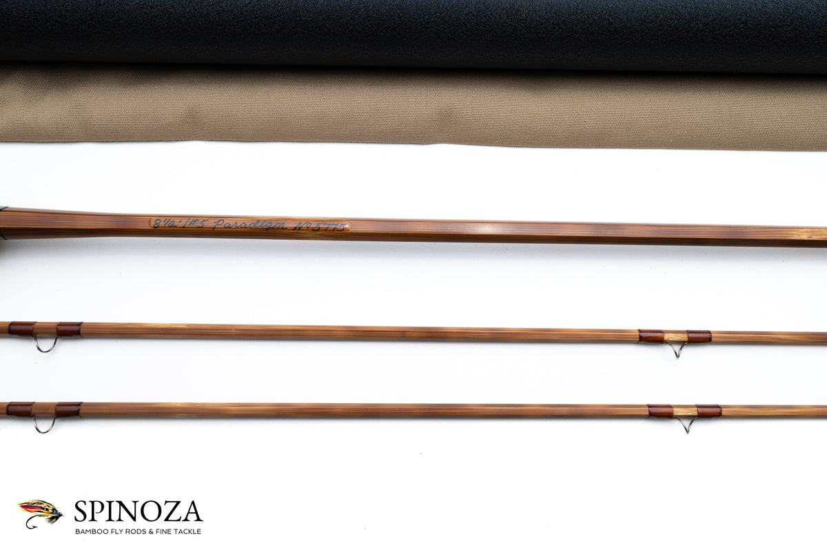 Thomas & Thomas Paradigm Bamboo Fly Rod 8'6" 2/2 #5 - rod sections with wrapping detail