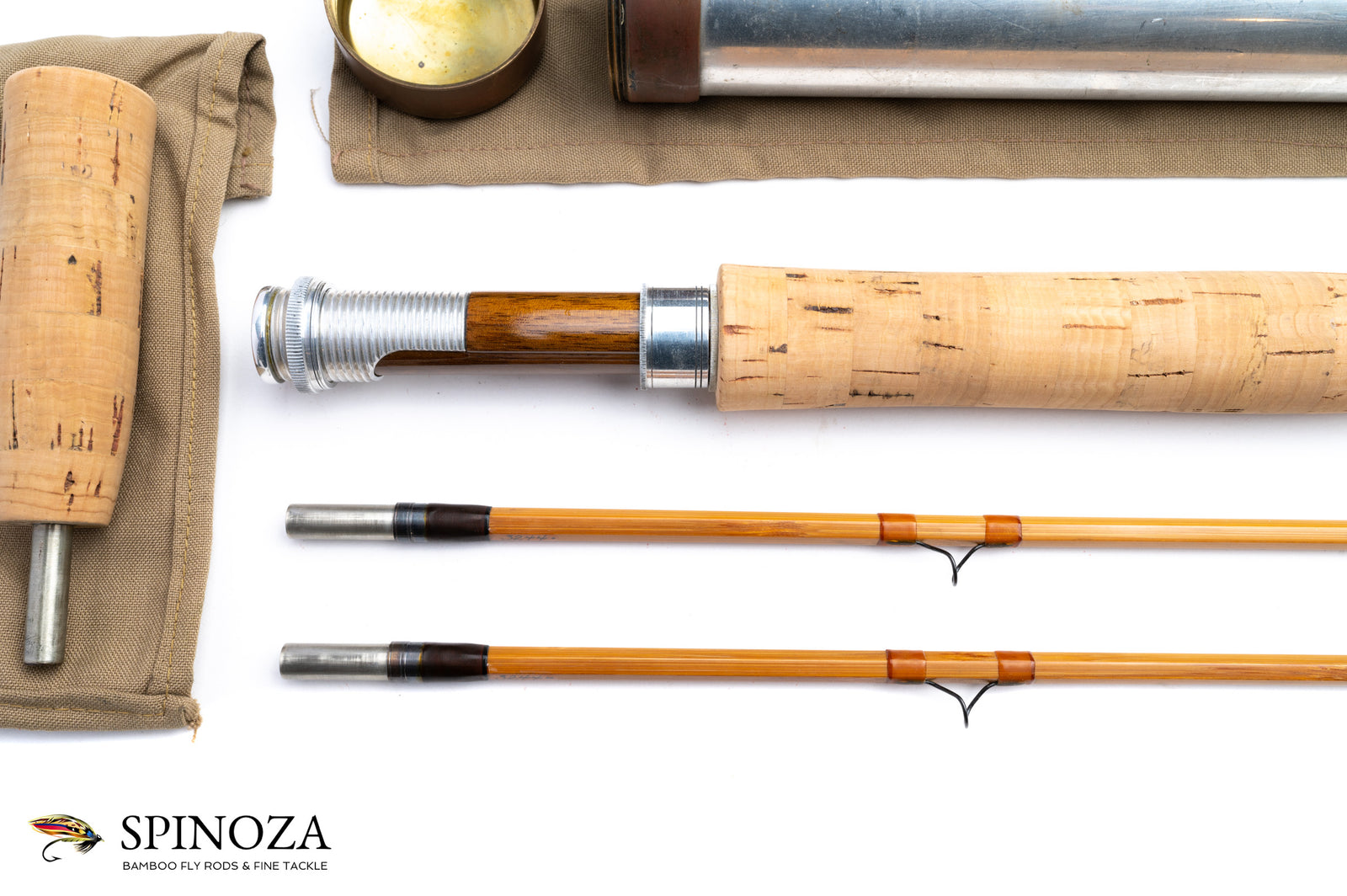 Thomas and Thomas Salmon XL Bamboo Fly Rod 8'6" 2/2 #7 - grip and reel seat close-up