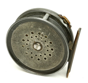 Hardy Perfect 3 3/8" fly reel - rod in hand logo 