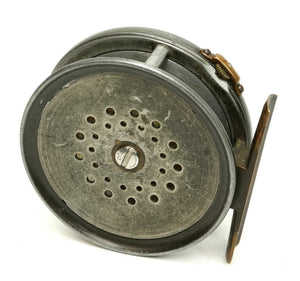 Hardy Perfect 3 3/8" fly reel - rod in hand logo