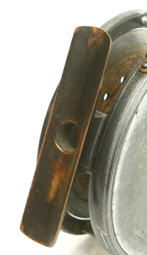 Hardy Perfect 3 3/8" fly reel - rod in hand logo 