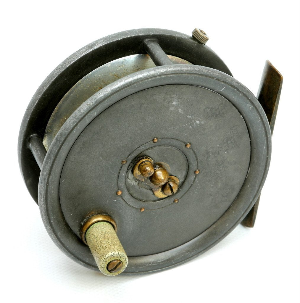 Dingley 3 1/4" caged spool fly reel with agate line guide 