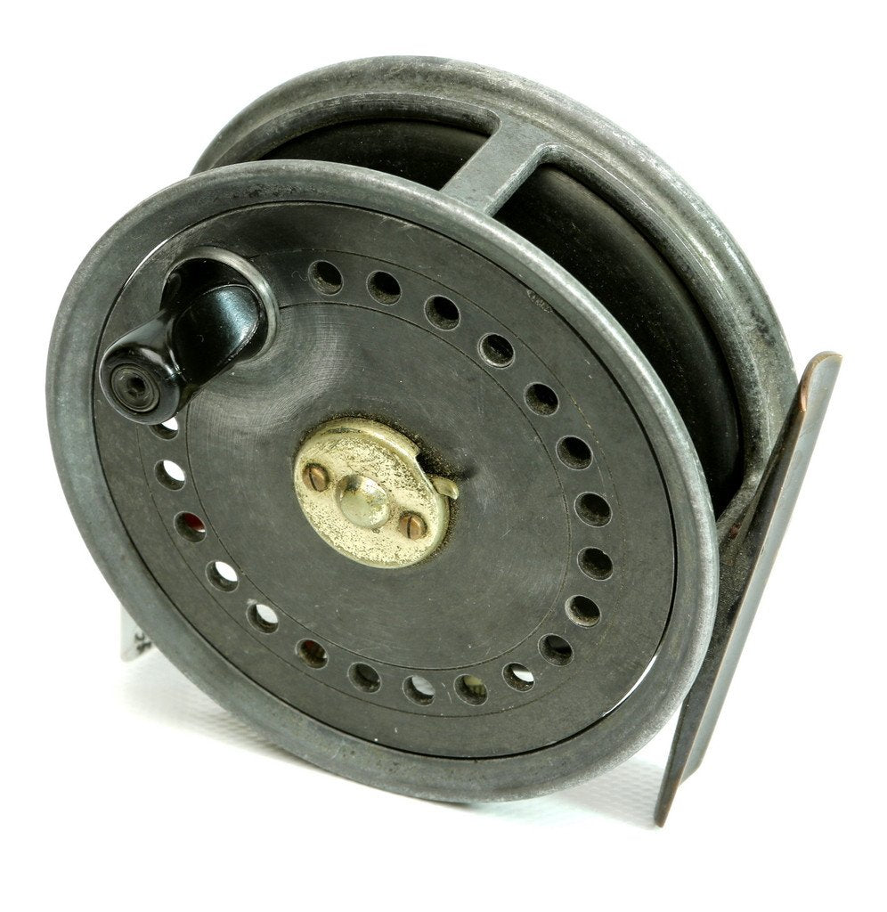 JW Young 3 3/8" Pattern 14A red agate fly reel 