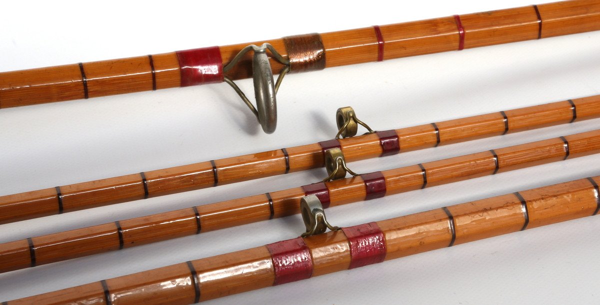 cane bamboo fishing pole Hardy "The Murdoch" Bamboo Rod -- 'For Salmon, Mahseer, Pike etc.'