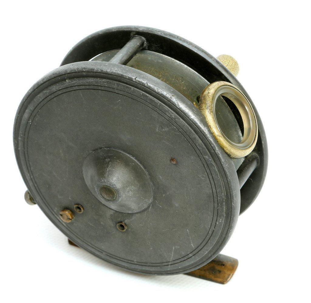 Dingley 3 1/4" caged spool fly reel with agate line guide 