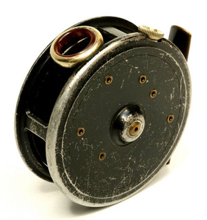 JW Young 3 1/8" Pattern 14A red agate fly reel