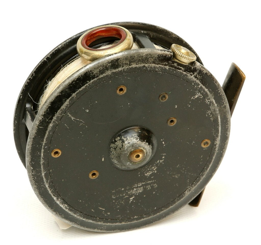 JW Young 3 1/2" Pattern 5 red agate fly reel