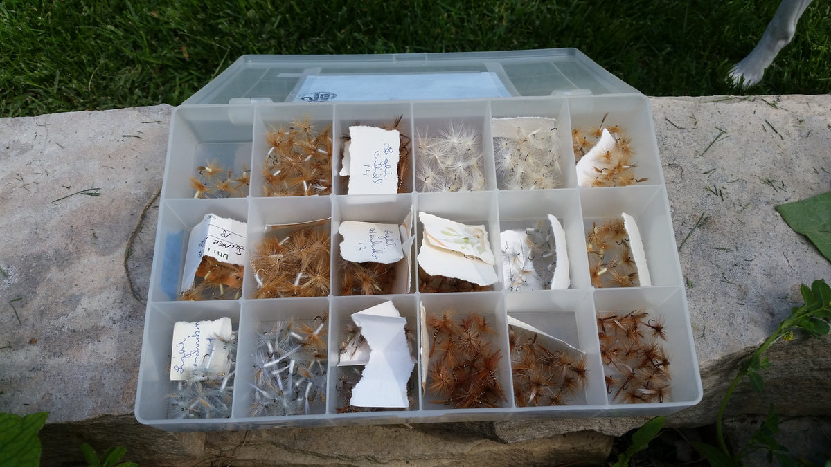 Plano fly box full of flies (dry flies) 
