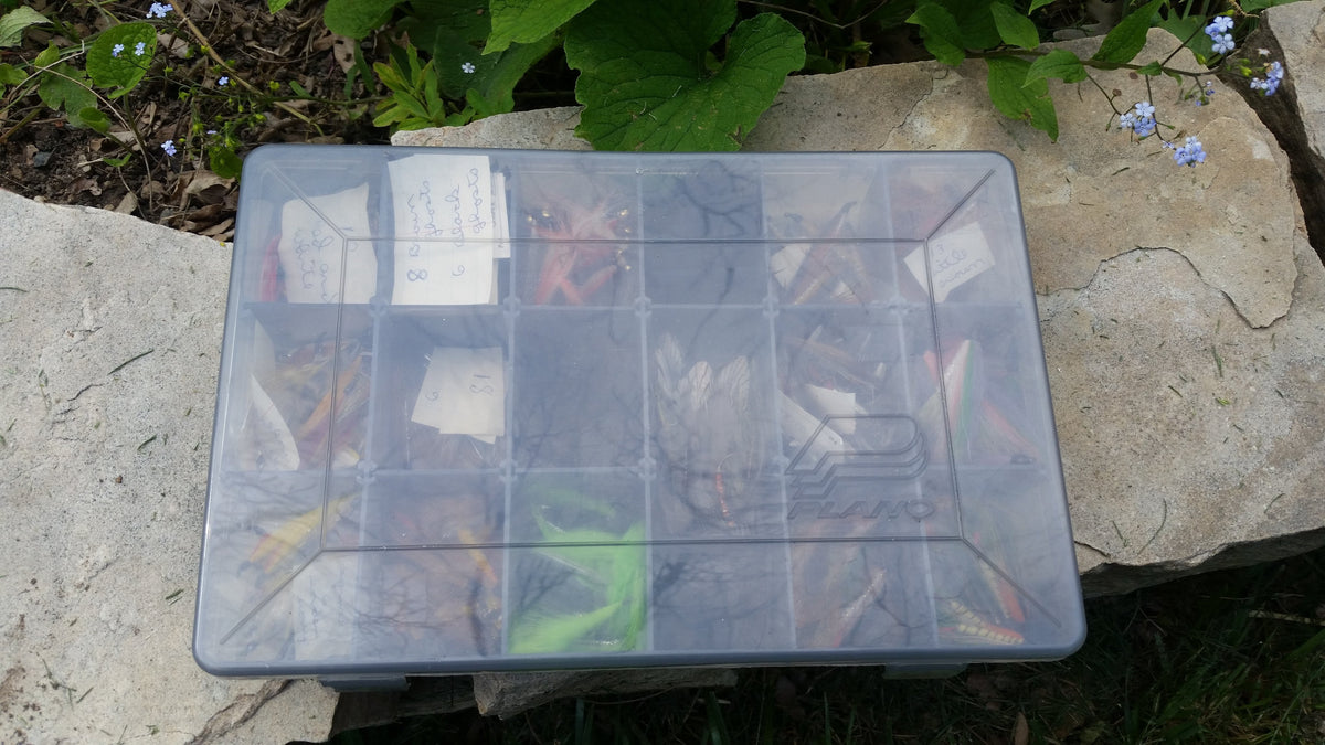 Plano fly box full of flies (salmon and steelhead) 