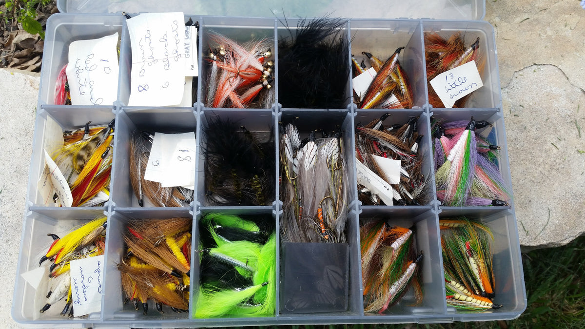 Plano fly box full of flies (salmon and steelhead) 