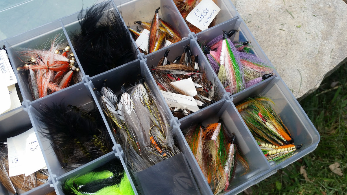 Plano fly box full of flies (salmon and steelhead) 
