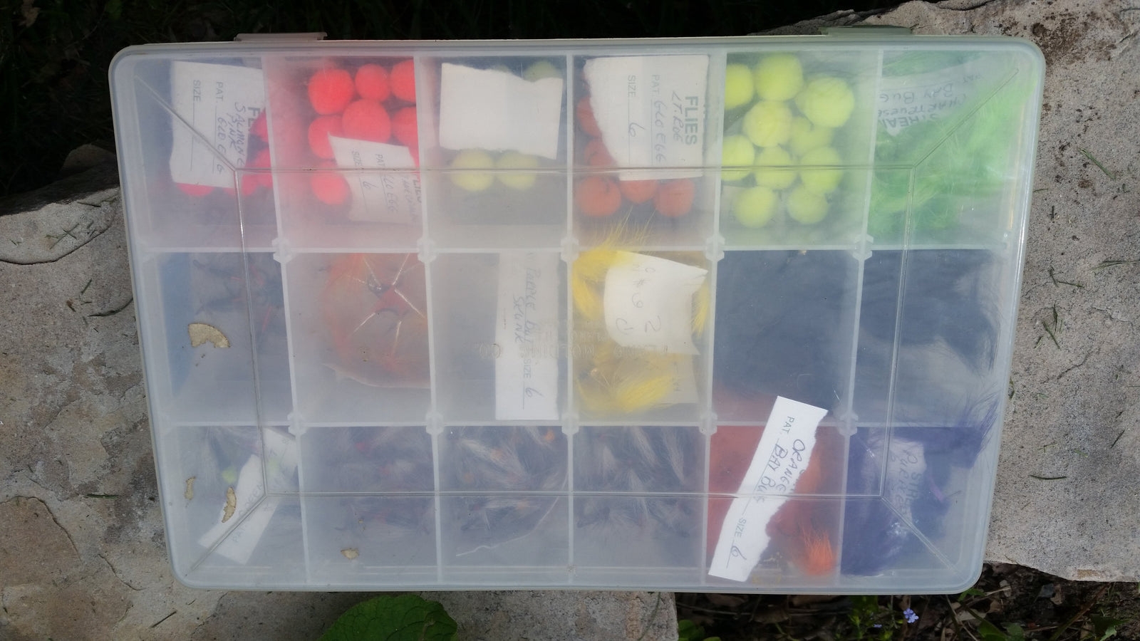 Plano fly box full of flies (salmon and steelhead) 