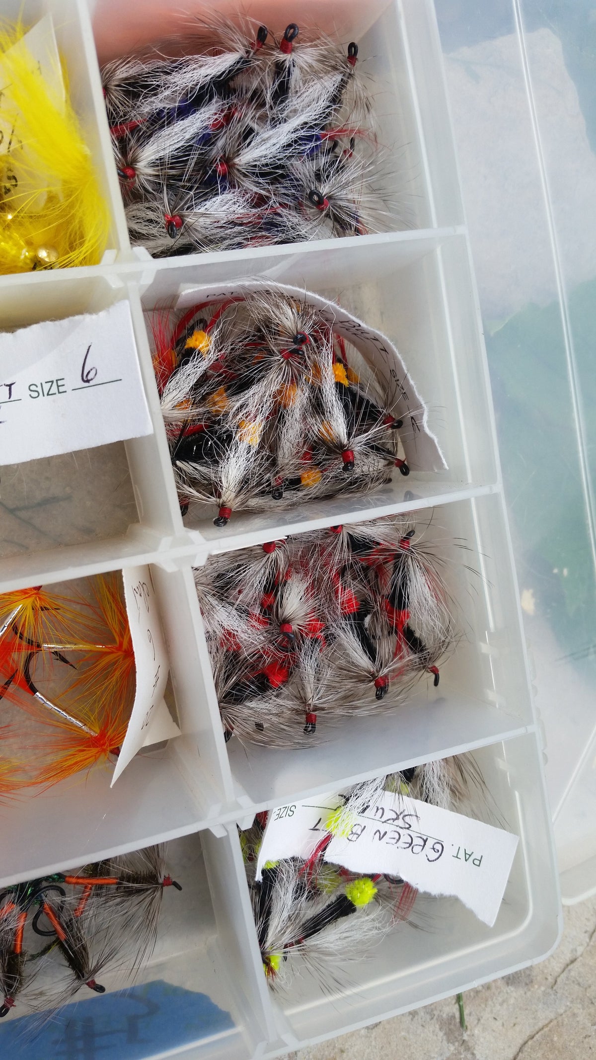Plano fly box full of flies (salmon and steelhead) 