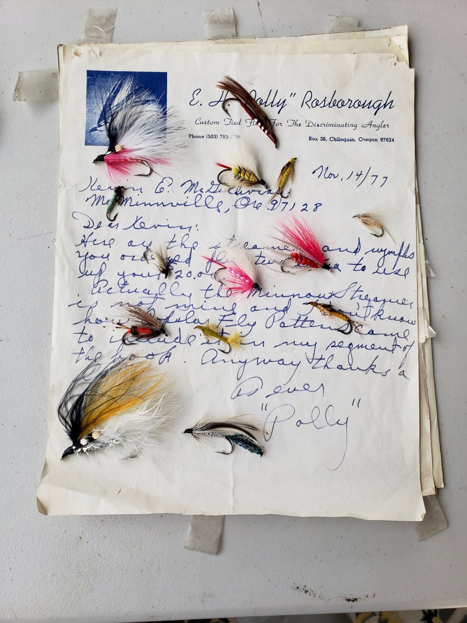 Rosborough, Ernest (Polly) -- Collection of Custom Tied Flies