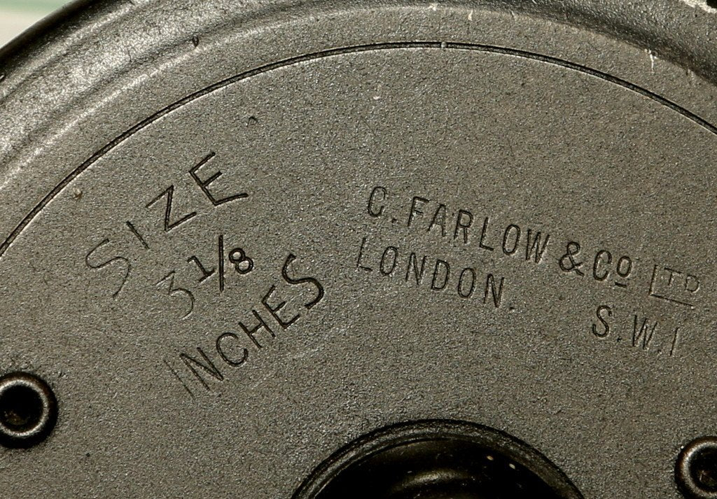 JW Young 3 1/8" Farlow's red agate fly reel 