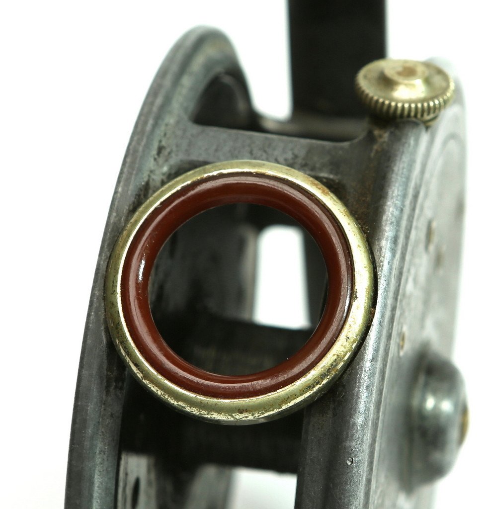 JW Young 3 3/8" Pattern 14A red agate fly reel 