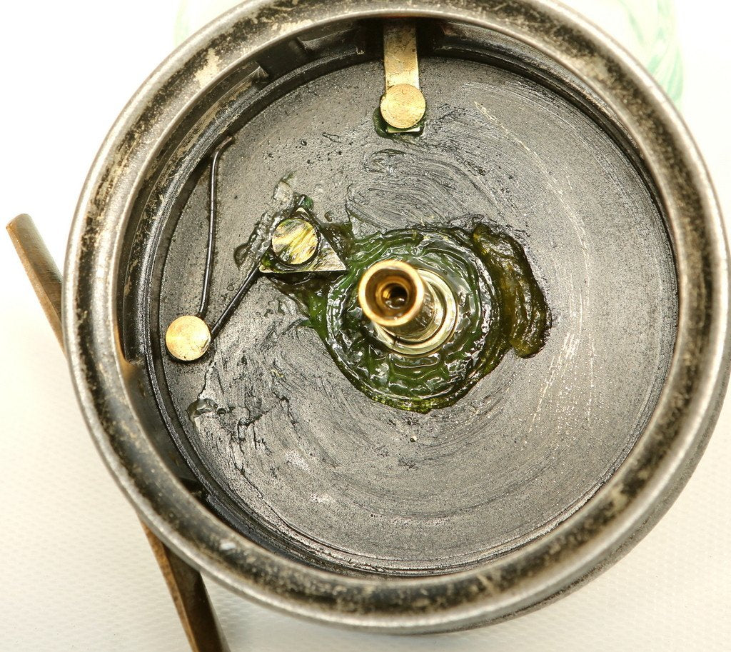 JW Young 3 1/2" Pattern 1 red agate fly reel