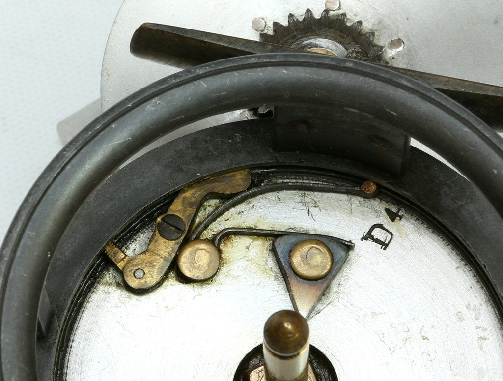 Dingley 3 1/4" caged spool fly reel with agate line guide 