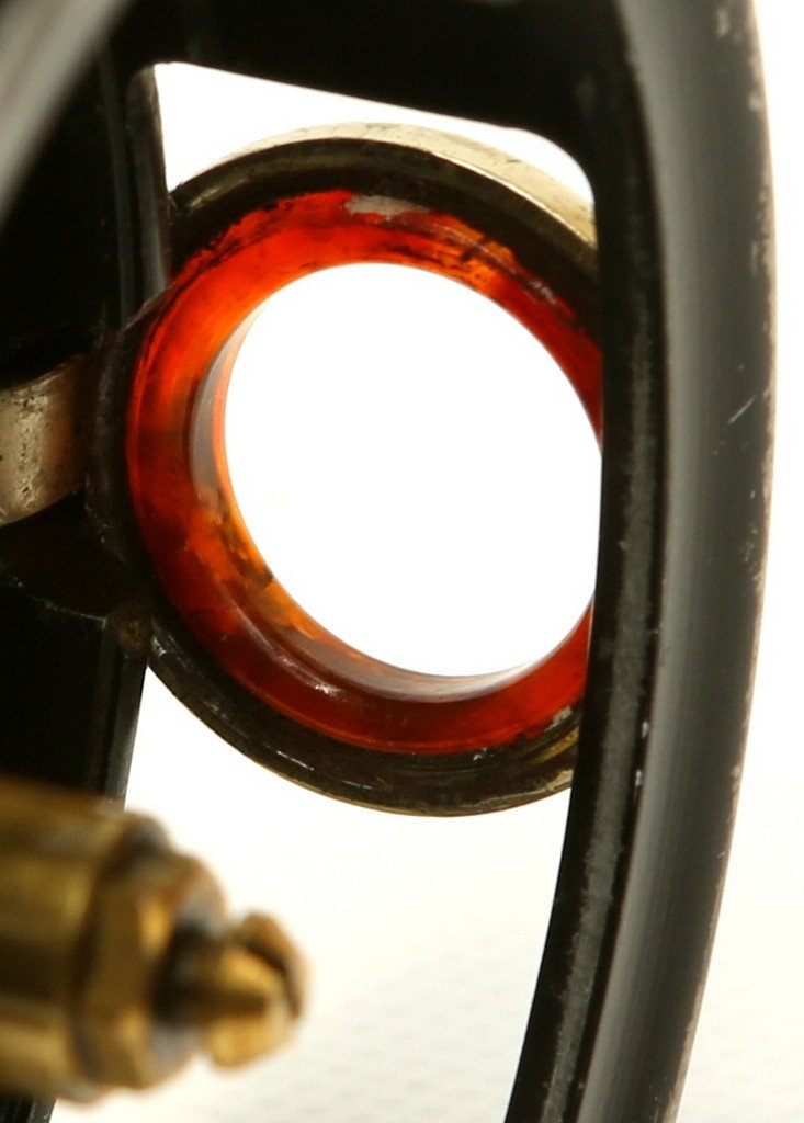 JW Young 3 1/8" Pattern 14A red agate fly reel 