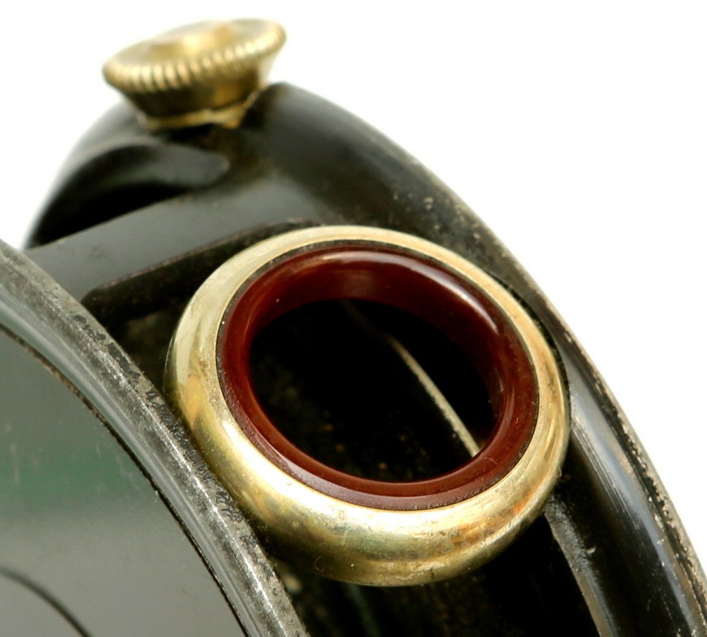 JW Young 3 1/8" Pattern 14A red agate fly reel