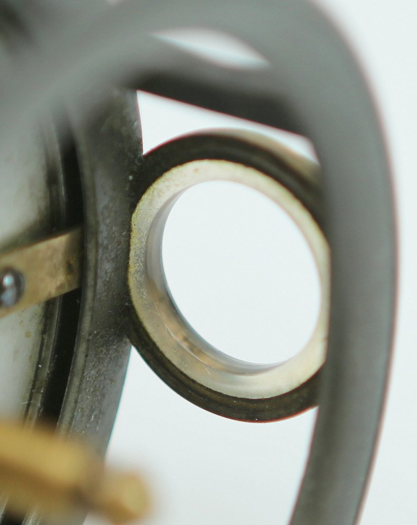 Dingley 3 1/4" caged spool fly reel with agate line guide 