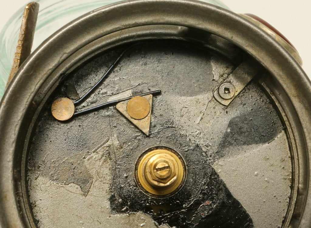 JW Young 3 1/2" red agate fly reel 