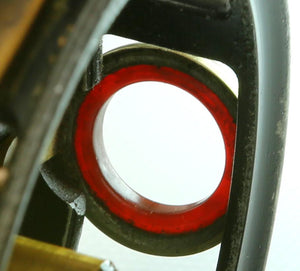 JW Young 3 1/8" Pattern 14A red agate fly reel