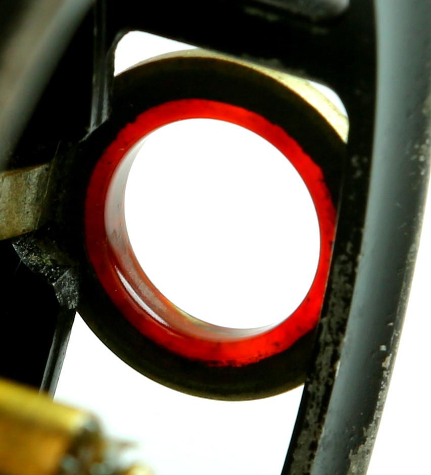 JW Young 3 1/2" Pattern 5 red agate fly reel