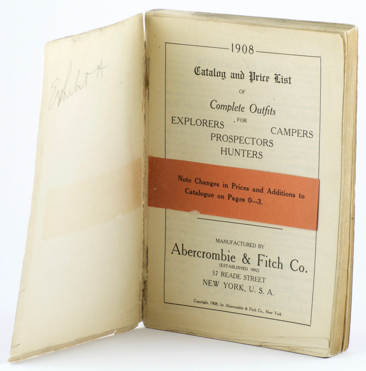 Abercrombie & Fitch 1908 Sporting Catalog 