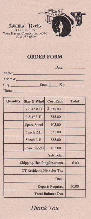 Adams 2 3/4" Trout Fly Reel with Spare Spool 