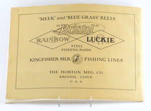 Bristol Steel Fishing Rods - Kingfisher Silk Fishing Lines - Meek Reels  -1924
