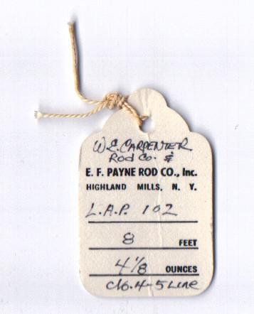 Walt Carpenter "Like a Payne" 8' 2/2 4-5wt Bamboo Rod 