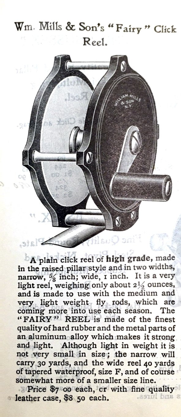 Julius Vom Hofe William Mills & Son "Fairy" Fly Reel (Wide Model) 