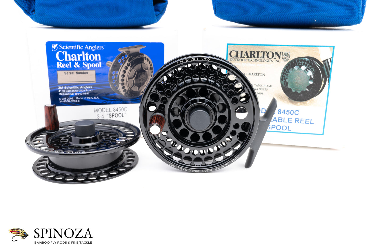Charlton 8450C Fly Reel with 3/4 Spool and 5/6 Spool