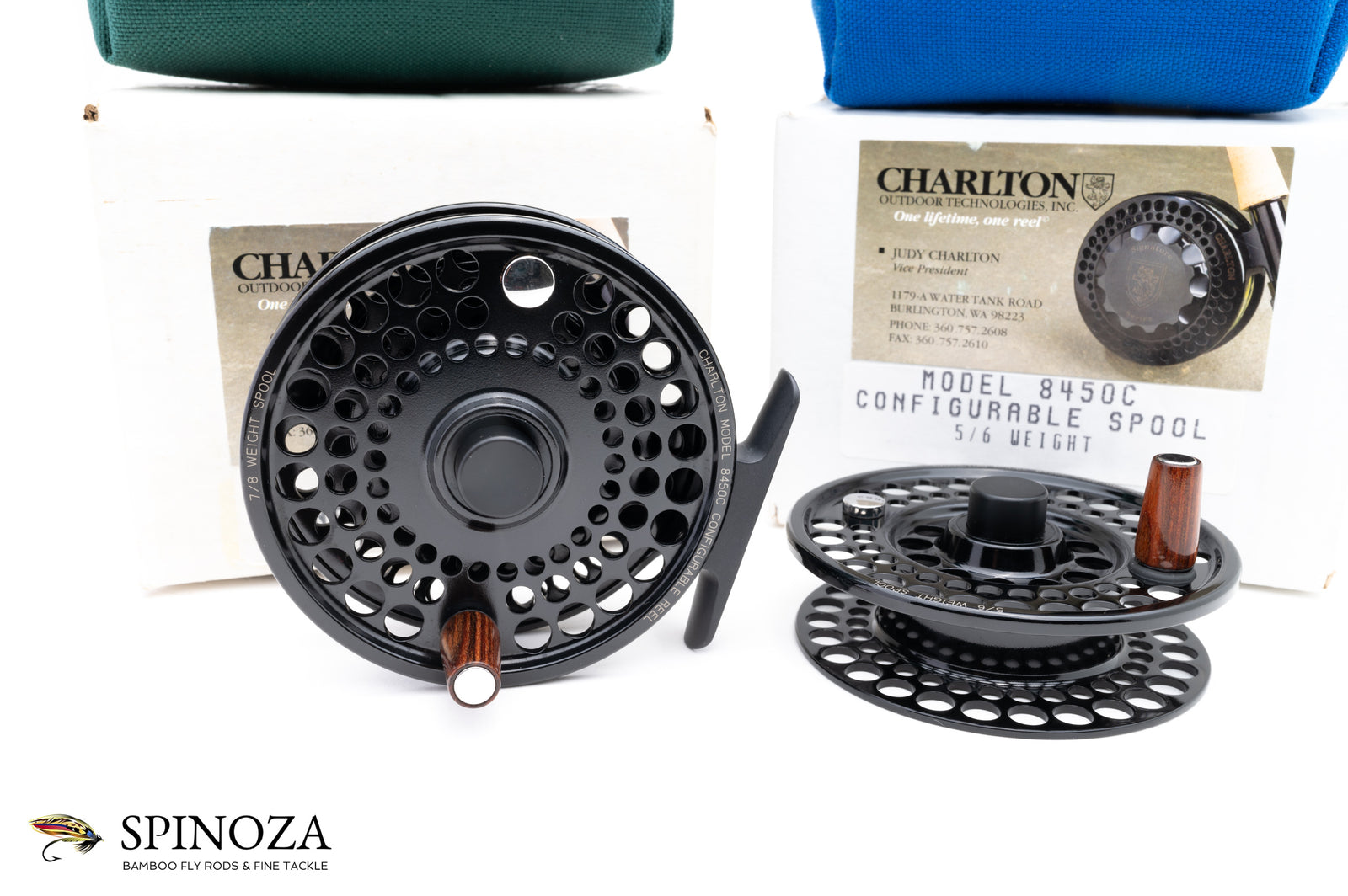 Charlton 8450C Fly Reel with 5/6 and 7/8 Spools