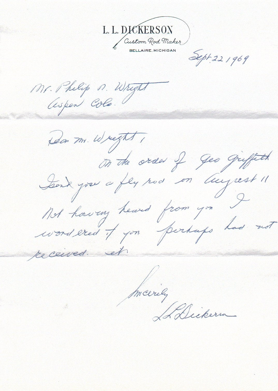 Lyle Dickerson -- Model 8014 Bamboo Rod