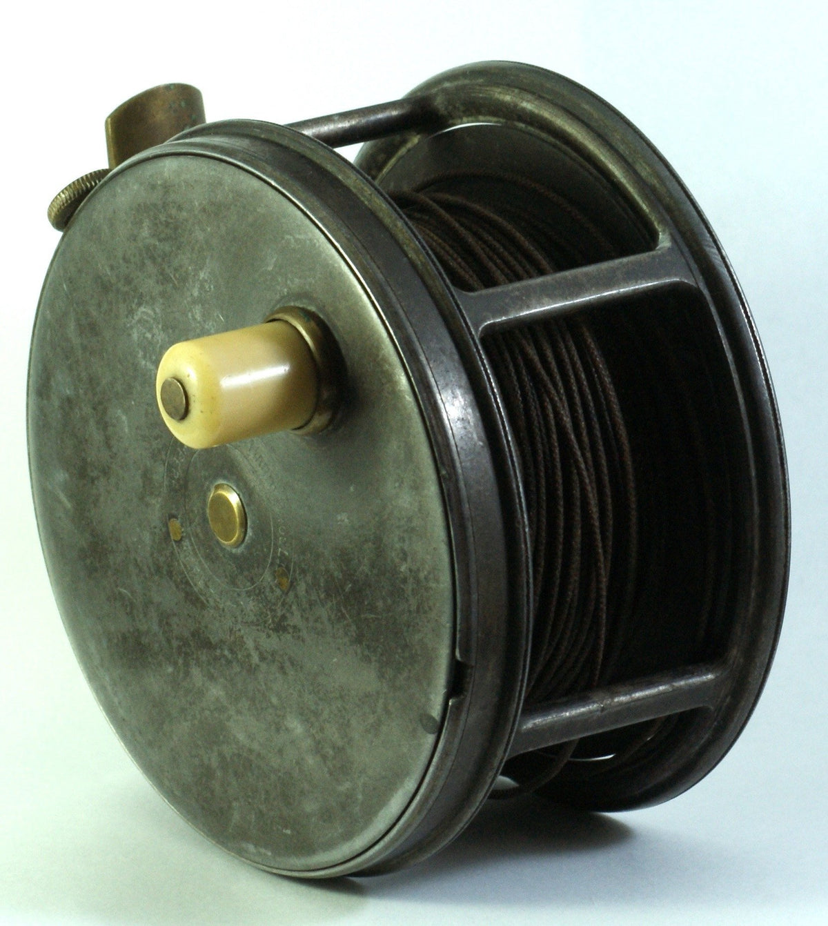 Hardy Perfect 4 1/2" wide drum fly reel with 1917 check