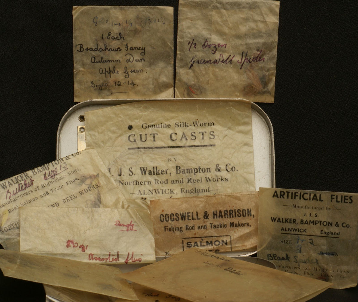 Raymond Dingley's personal Wheatley fly box with original flies 