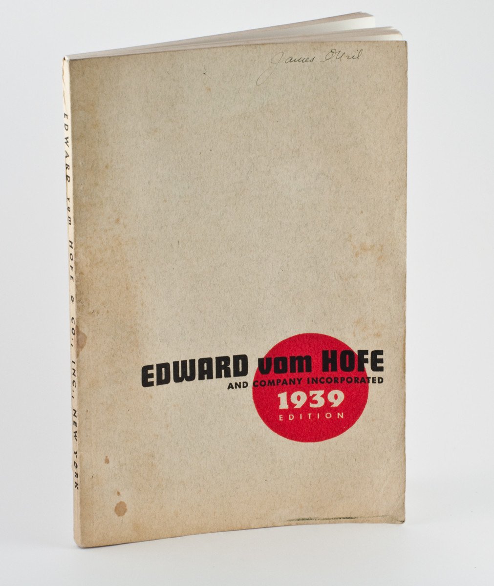 Vom Hofe, Edward (EVH) Catalog 1939