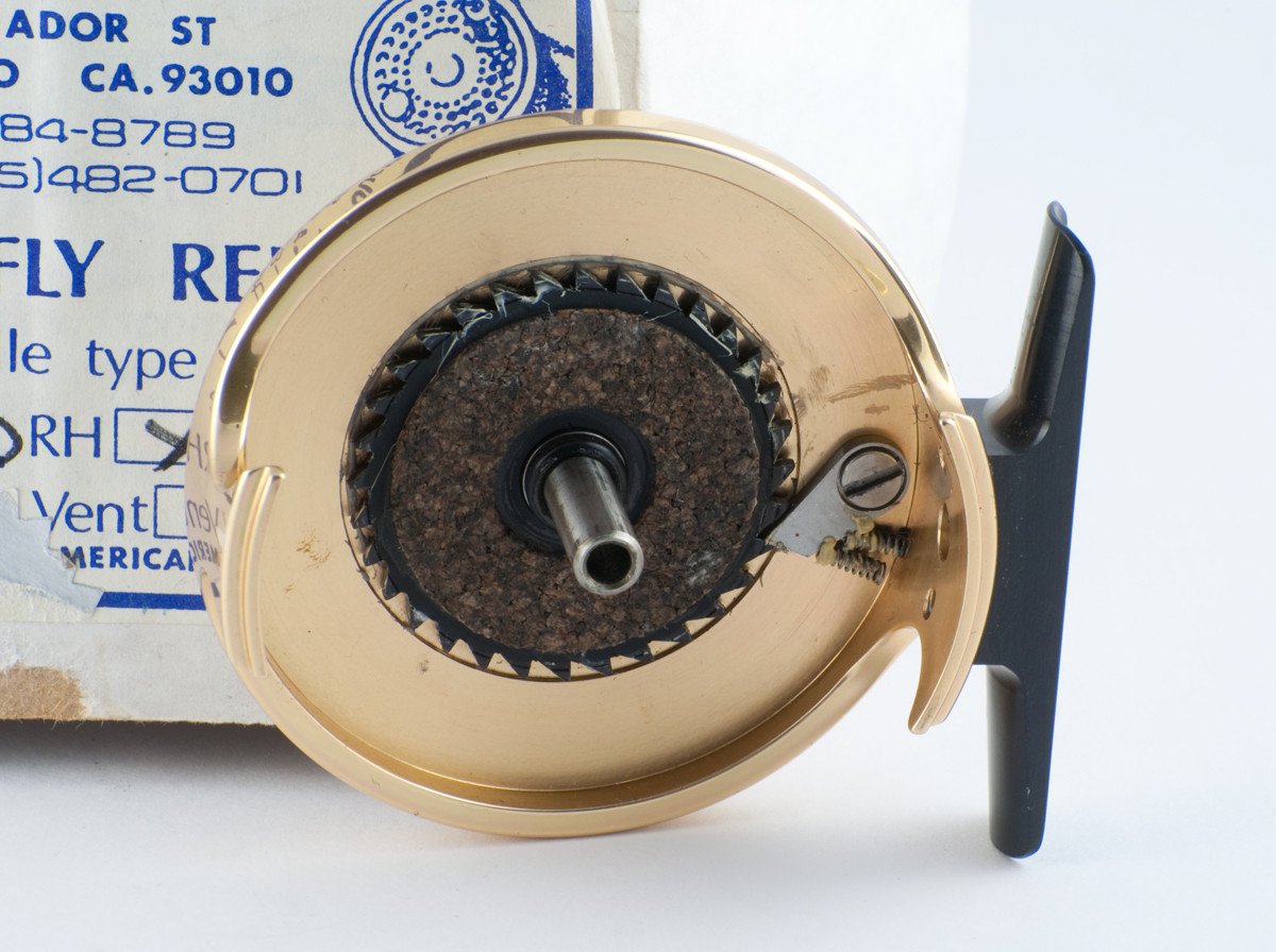 Abel No. 0 fly reel - black/gold (mint)