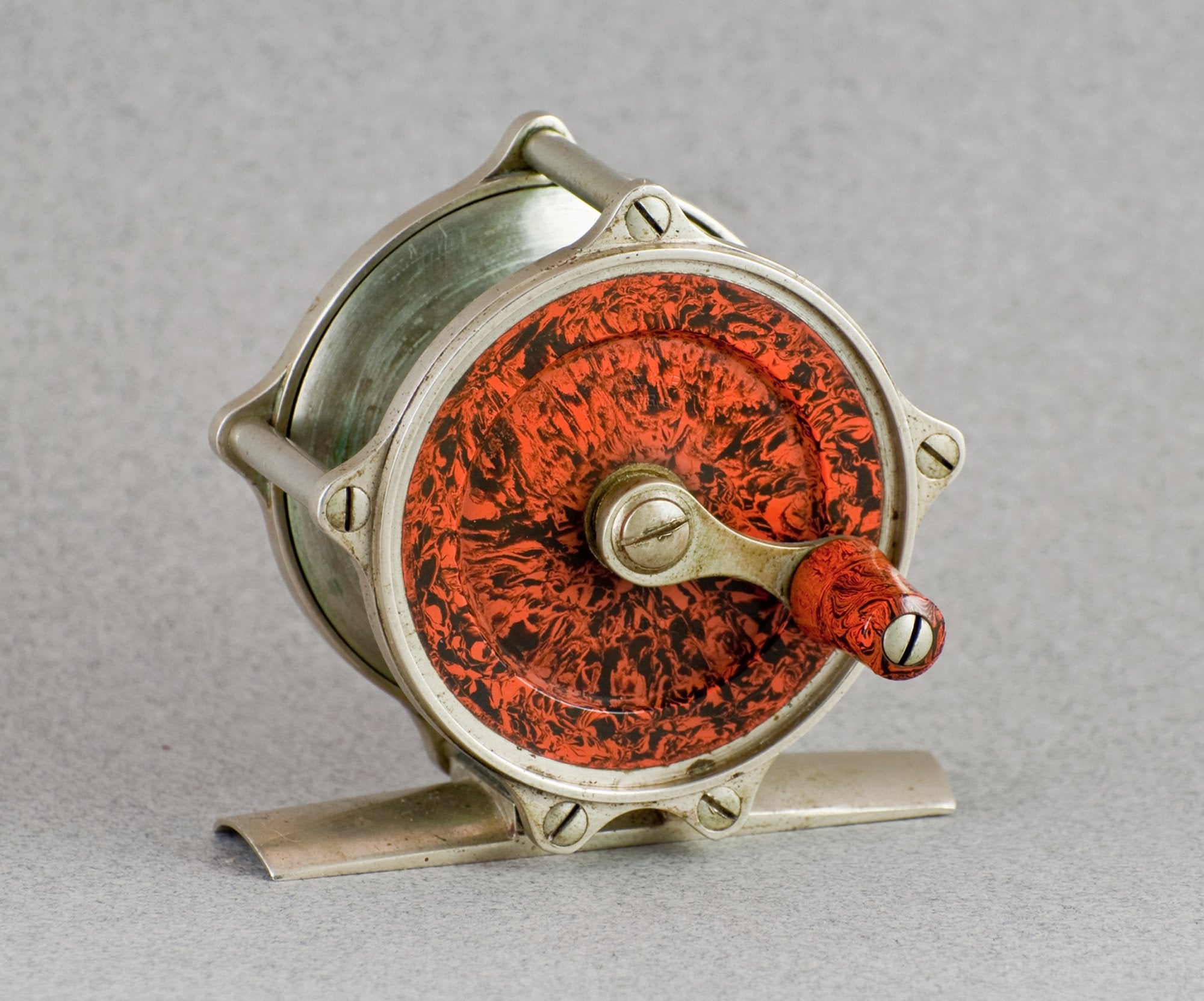 collectible fishing reels for sale Philbrook & Paine Marbleized Trout Fly Reel -- earliest and ultra scar
