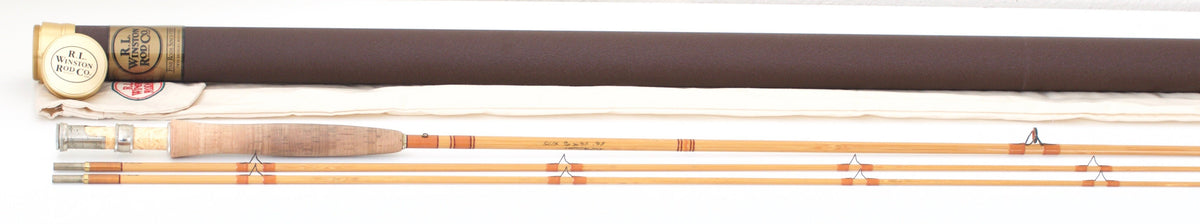 R.L. Winston Bamboo Rod 8'6" 2/2 #6 - maker signature and rod markings