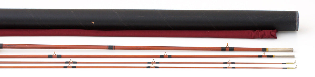 Phillipson Ed M. Hunter Approved Bamboo Rod 8'6 3/2 5-6wt - maker signature and rod markings
