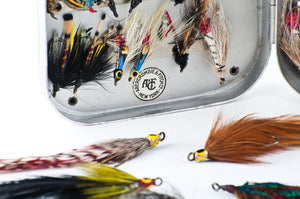 Wheatley Fly Box / Abercrombie & Fitch - with salmon flies