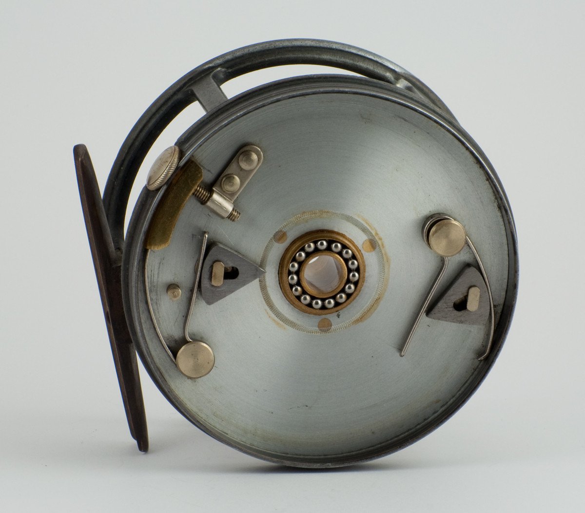 Hardy Perfect 4" Dup MKII check fly reel - white handle