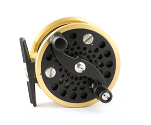 Robichaud 3" Gold/Black Disc Drag Trout Reel 