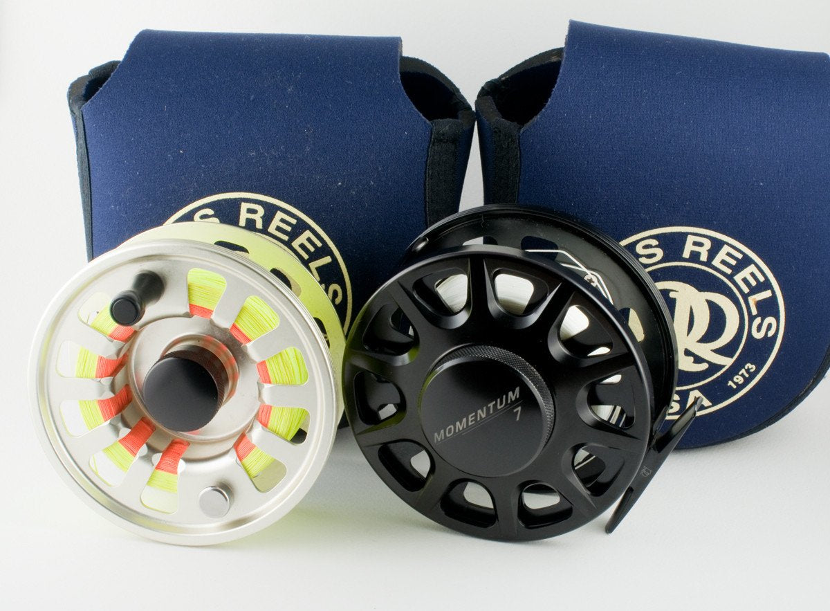 Ross Momentum 7 fly reel and spare spool