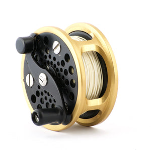 Robichaud 3" Gold/Black Disc Drag Trout Reel 